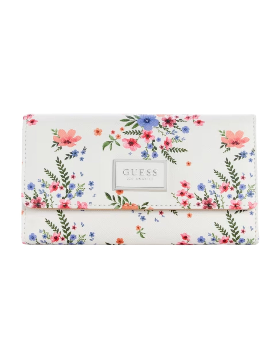 Cartera Guess Abree Logo Slim con Estampado de Flores