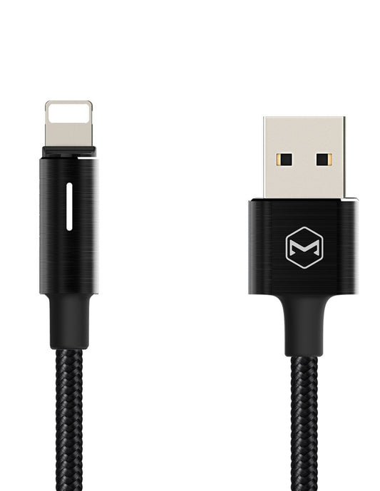 Cable Lightning Reforzado con Indicador LED de Carga Completa 1.2m