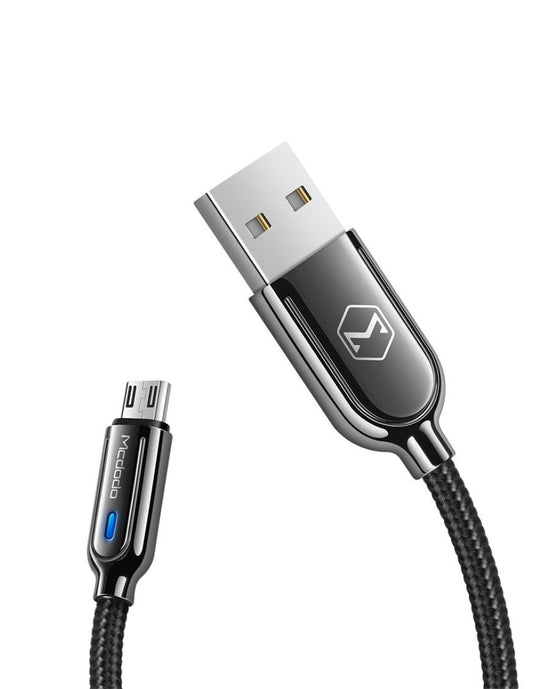 Cable Micro USB Led y Desconexión Automática 1.5m