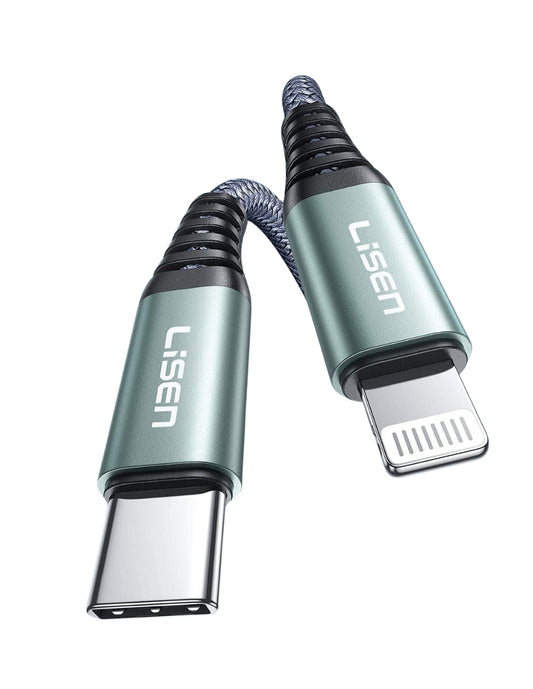 Cable Tipo C a Lightning MFI 3m Lisen Gris