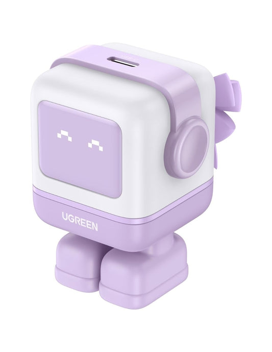UGREEN Cargador Nexode 30W  Tipo C Carga Rápida, GaNRobot con Pantalla de Carga Purpura