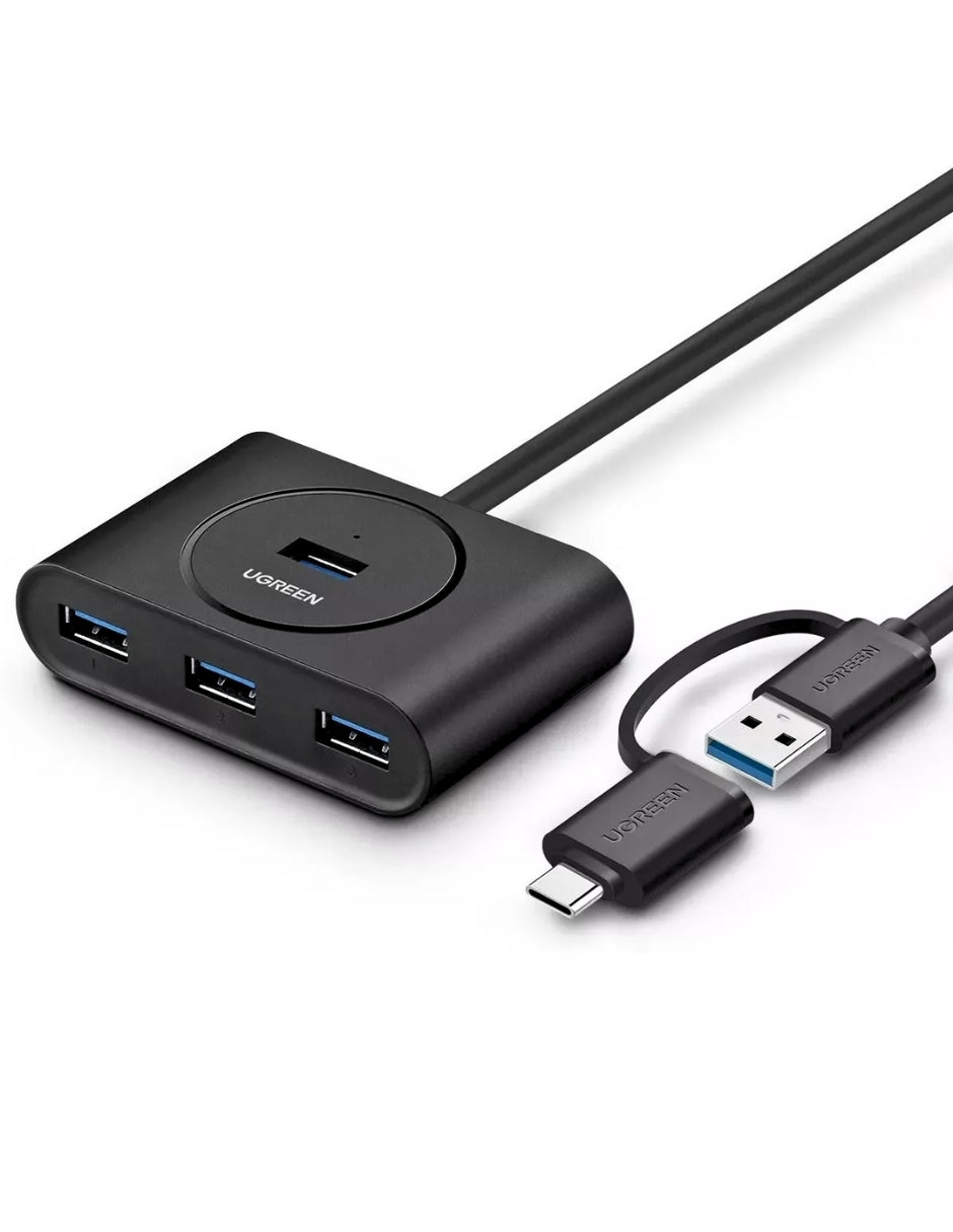 UGREEN Hub 4 en 1 USB 3.0 5Gbps 1m