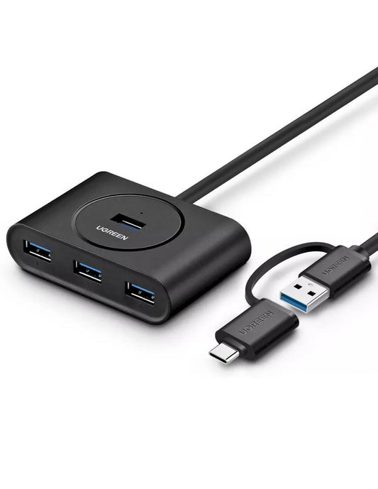 UGREEN Hub 4 en 1 USB 3.0 5Gbps 1m