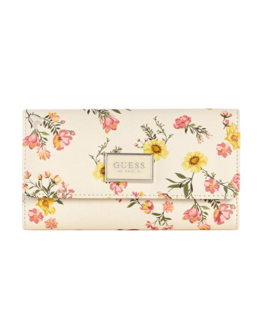 Cartera Guess Abree Logo Saffiano con Flores