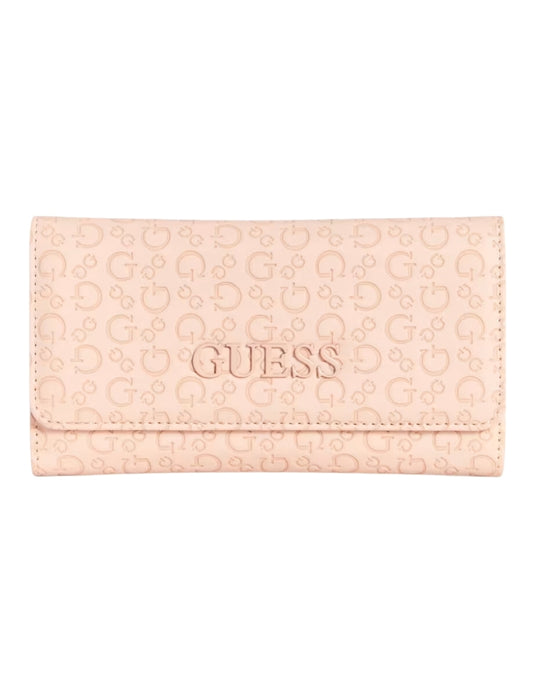 Cartera Guess Bowie Debossed Logo Slim Clutch Rosa