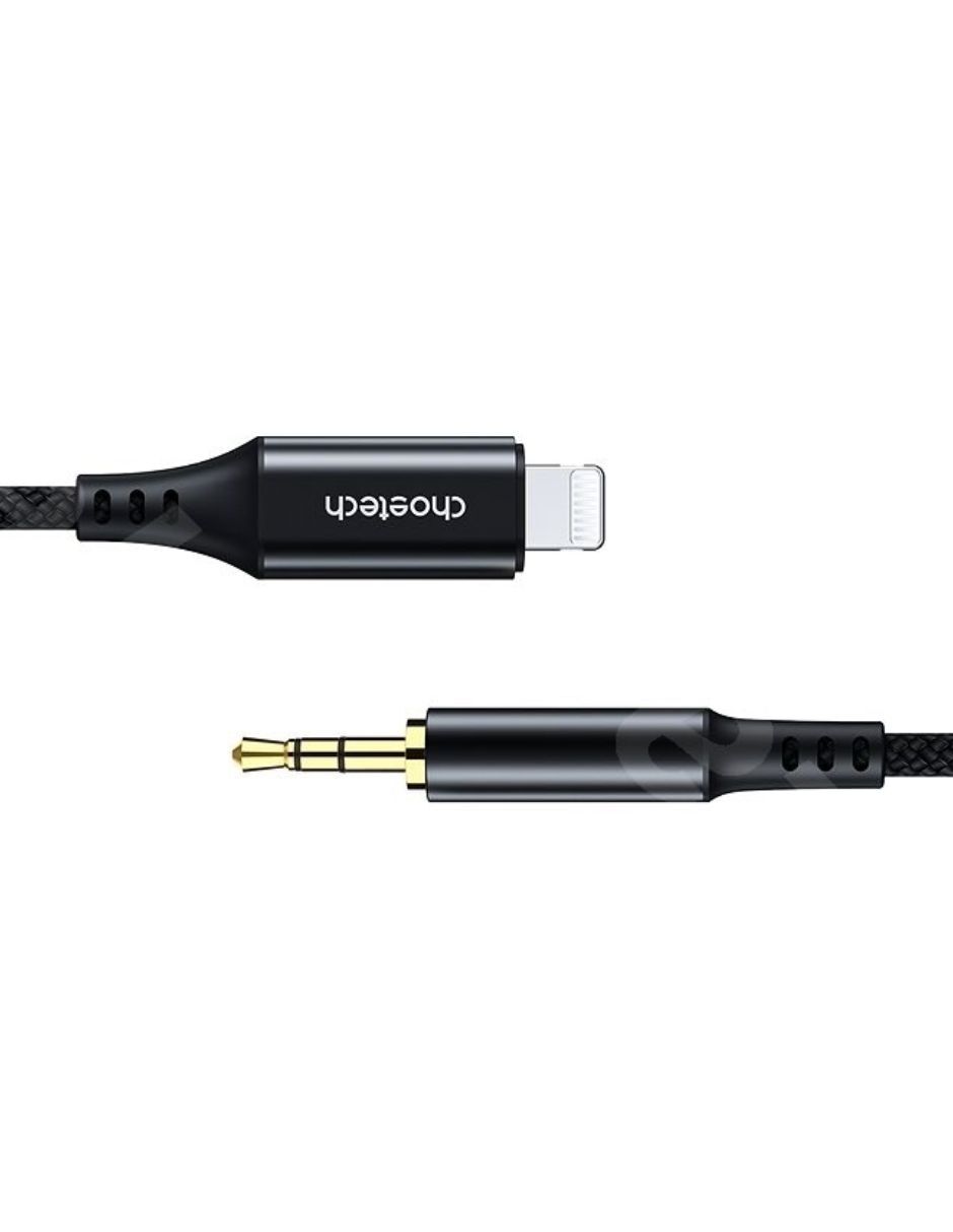 Cable Auxiliar a Lightning con Chapado de Oro 2m