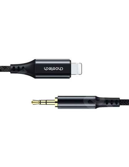 Cable Auxiliar a Lightning con Chapado de Oro 2m
