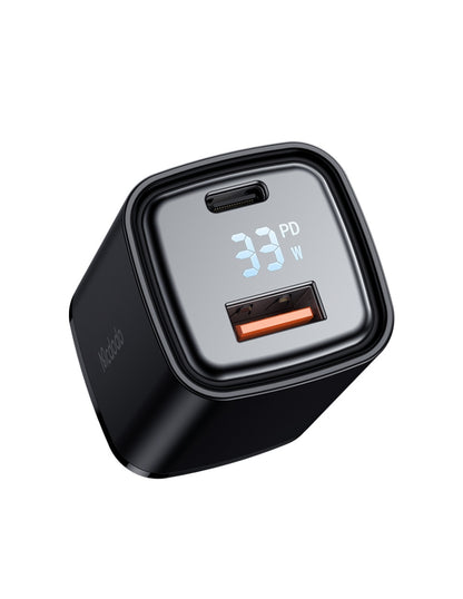 Cubo de Carga Rápida USB A y USB C de 33w Negro