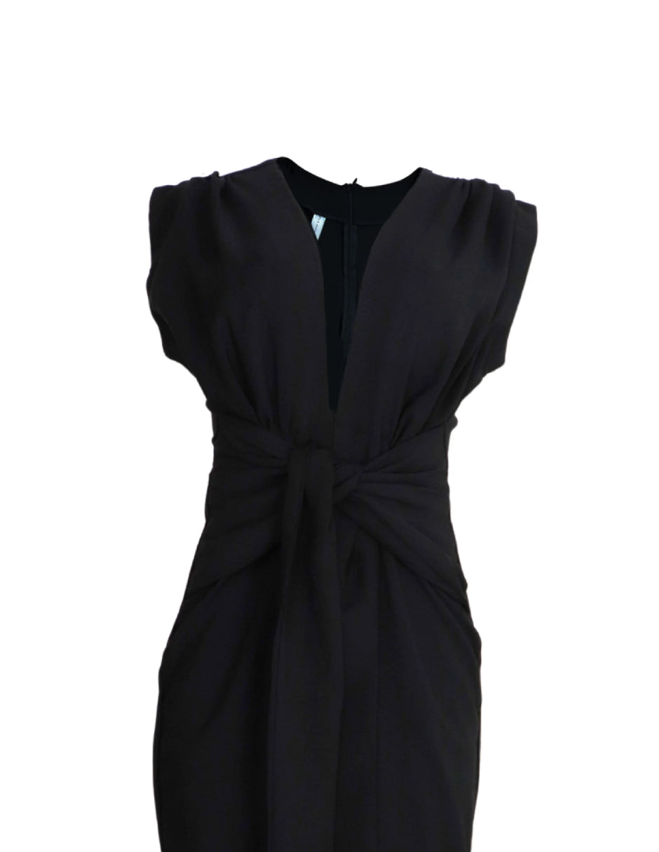 Vestido largo con fajón Behla