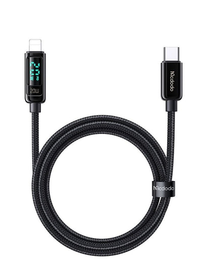 Cable USB Tipo C a Lightning con Pantalla Digital 1.2m