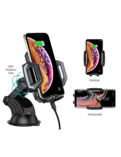 Soporte para Auto con Cargador Inalámbrico de 15W