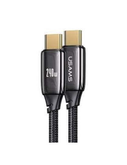 Cable Tipo C a Tipo C PD USAMS 240W 2m Negro