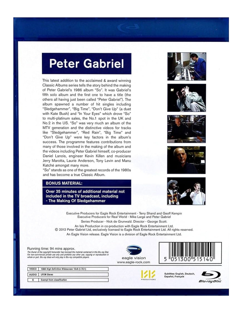 Peter Gabriel - So Classic Album en DVD