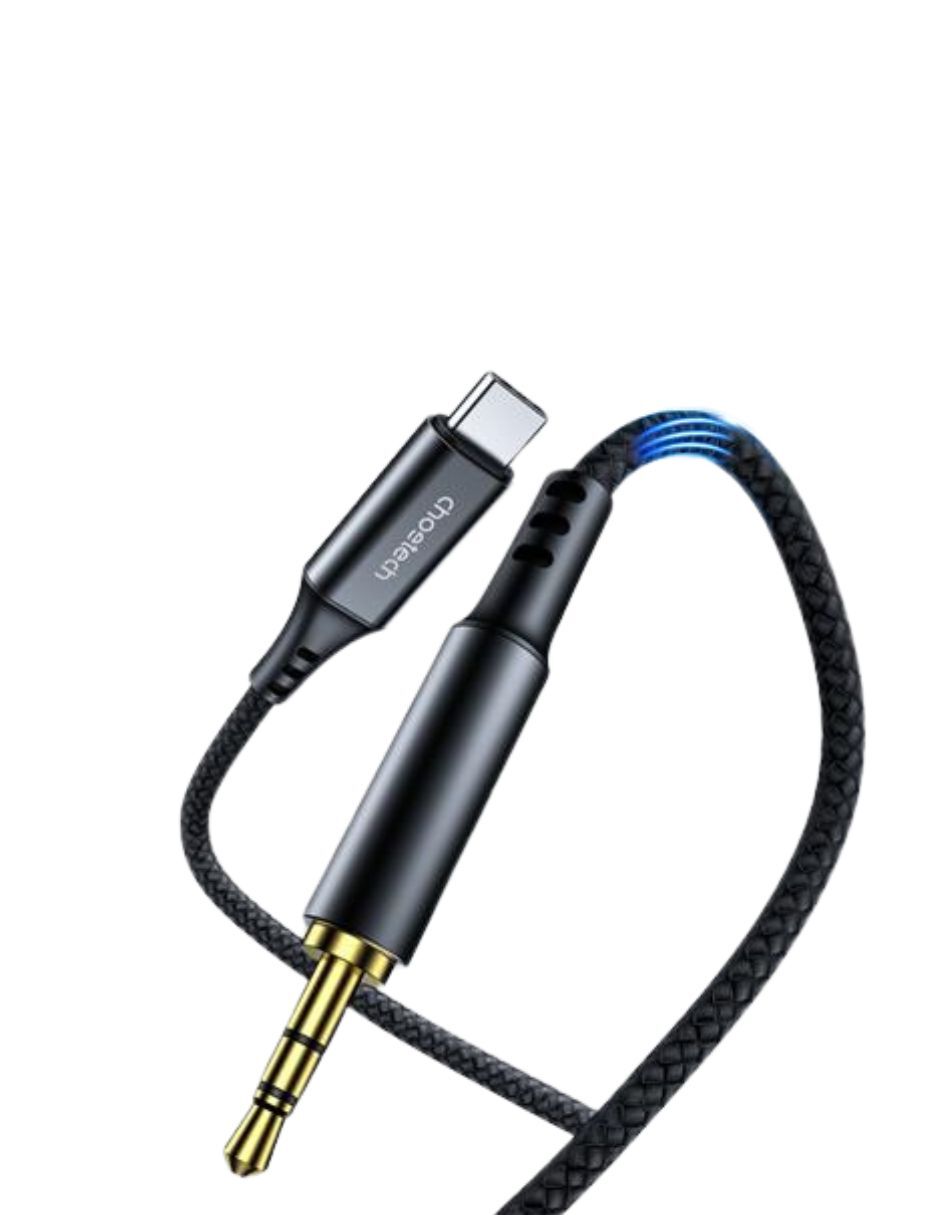 Cable Auxiliar a Tipo C con Chapado de Oro 2m