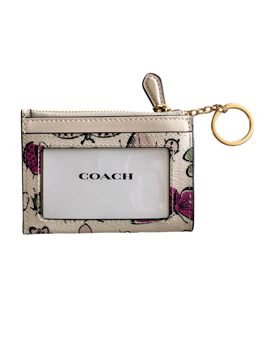 Monedero Coach Mini Id Skinny Creature Print