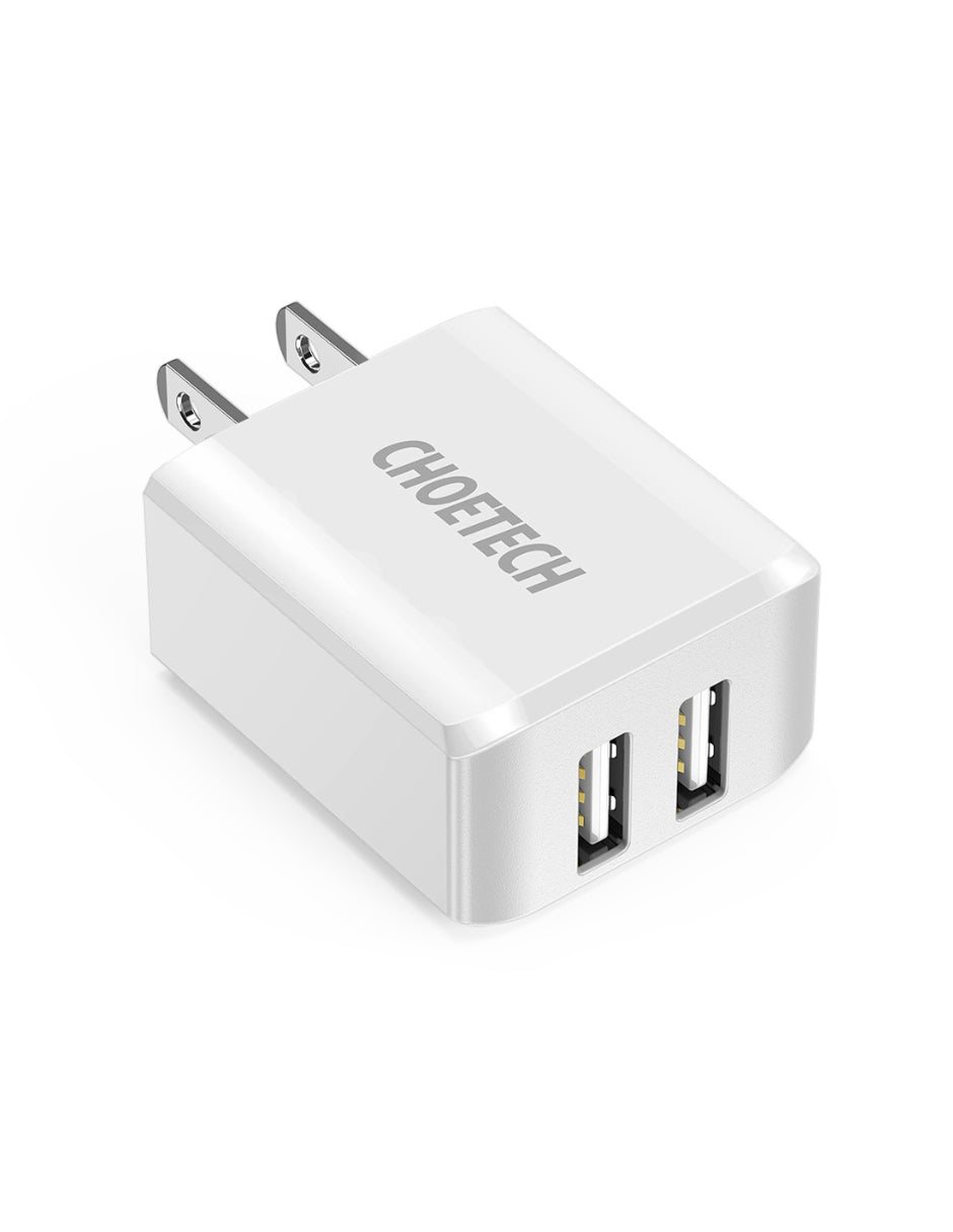 Cargador de Pared Dual USB Carga Rápida
