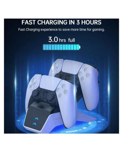 Estación de Carga para 2 Controles de PS5 con Indicador LED