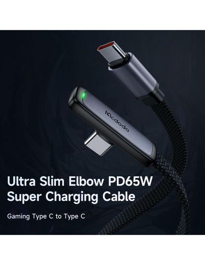 Cable Gamer Plano USB C a USB C de Carga Rápida 36W