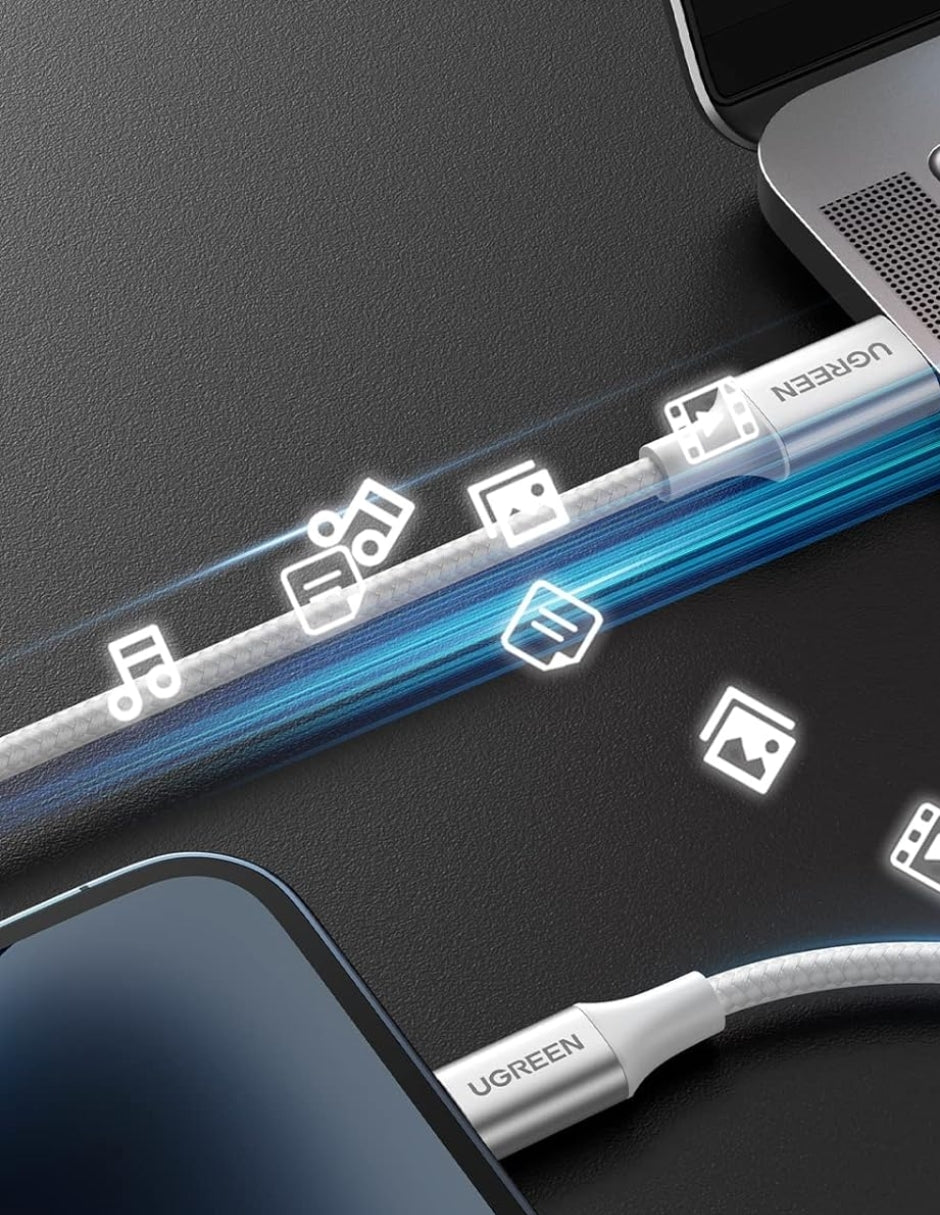 UGREEN Cable USB C a Lightning MFI 1m Plateado