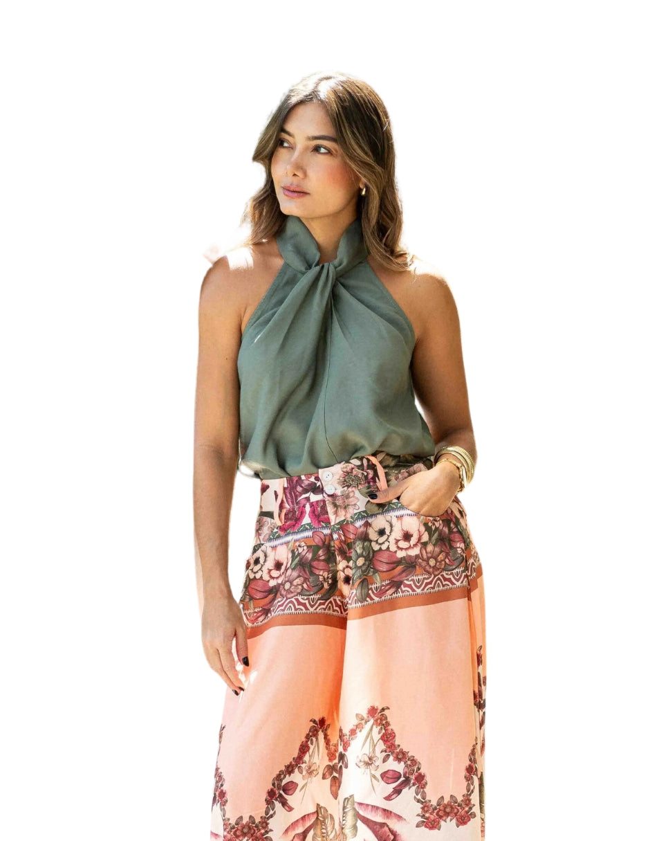 Blusa cuello halter Behla