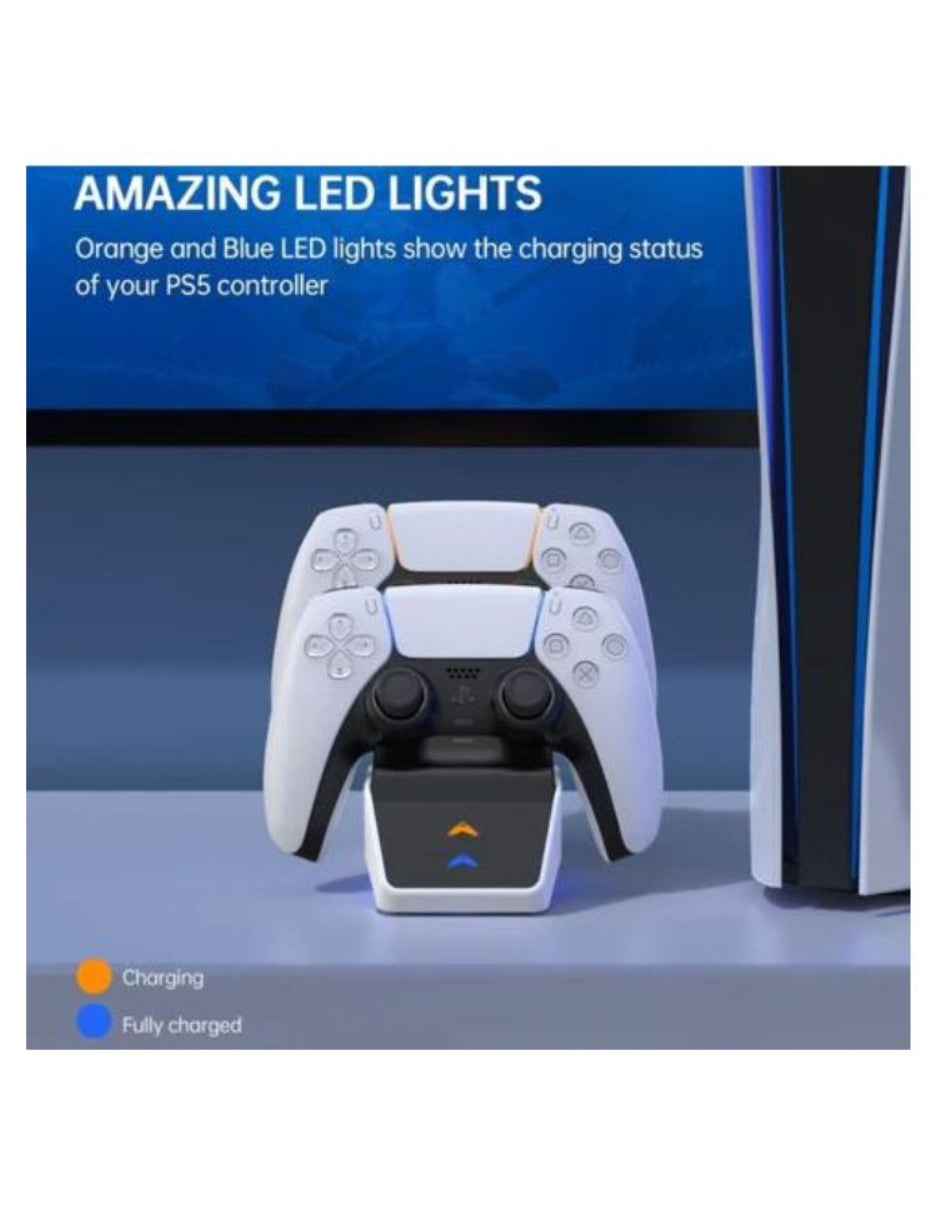 Estación de Carga para 2 Controles de PS5 con Indicador LED