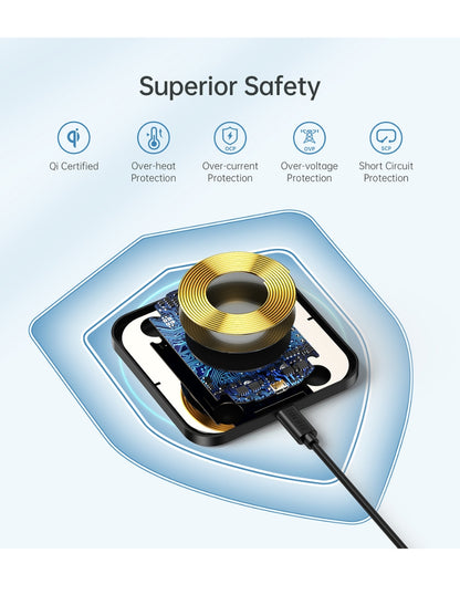 Cargador Inalámbrico de Carga rápida 10w Negro