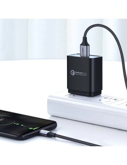 Cable USB A a Micro USB Ugreen 480 Mbps Reforzado de 1 m color negro