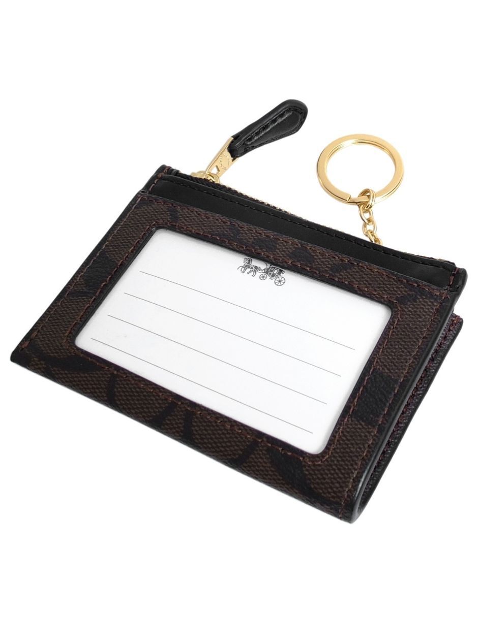Monedero Coach Mini Skinny ID Case Cafe