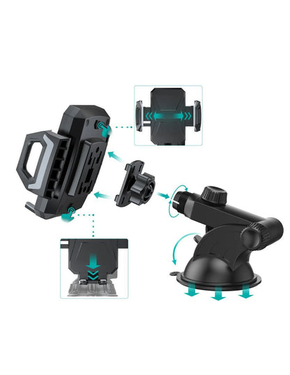 Soporte para Auto con Cargador Inalámbrico de 15W