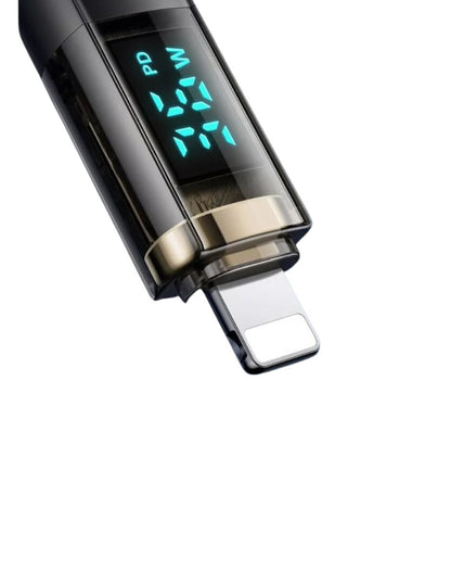Cable Transparente USB C a Lightning con Auto Apagado