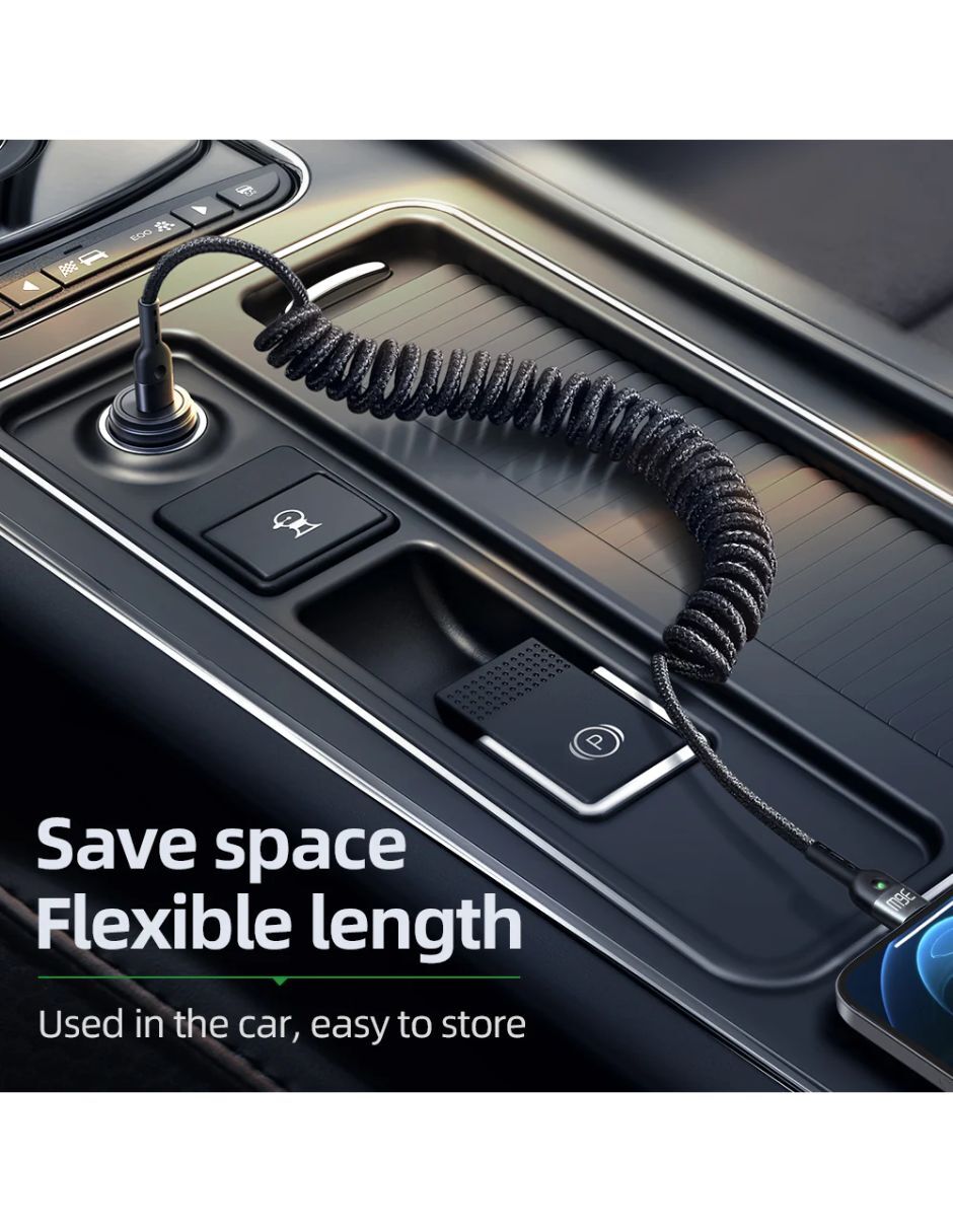Cable Retráctil USB C a Lightning Carga Rápida 36W