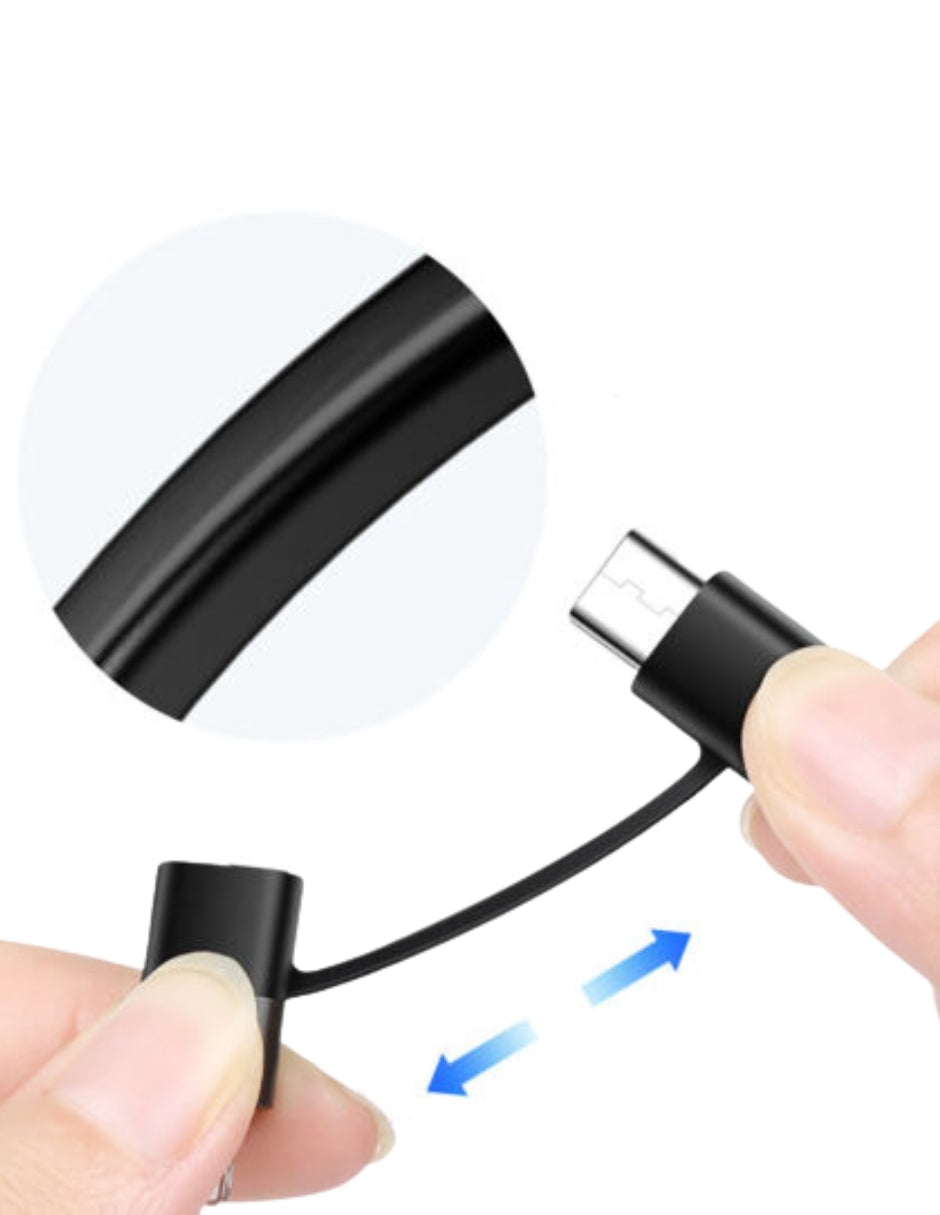 Cable 2 en 1 de Carga Rápida Tipo C y Lightning 60w