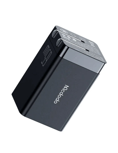 Cubo de Carga Rápida con 1 USB y 2 PD de 65W Negro