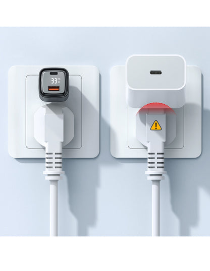 Cubo de Carga Rápida USB A y USB C de 33w Negro