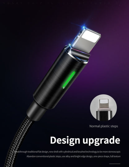 Cable Lightning Reforzado con Indicador LED de Carga Completa 1.2m