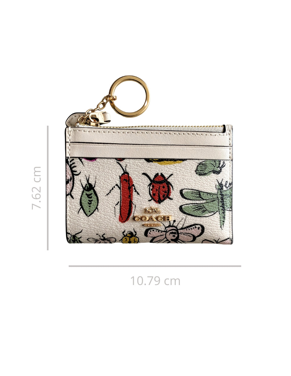 Monedero Coach Mini Id Skinny Creature Print