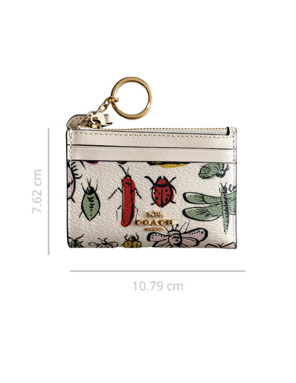 Monedero Coach Mini Id Skinny Creature Print