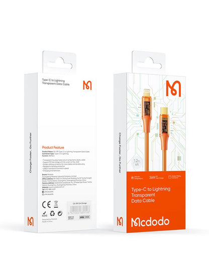 Cable de Carga Rápida 36W USB C a Lightning 1.2 m
