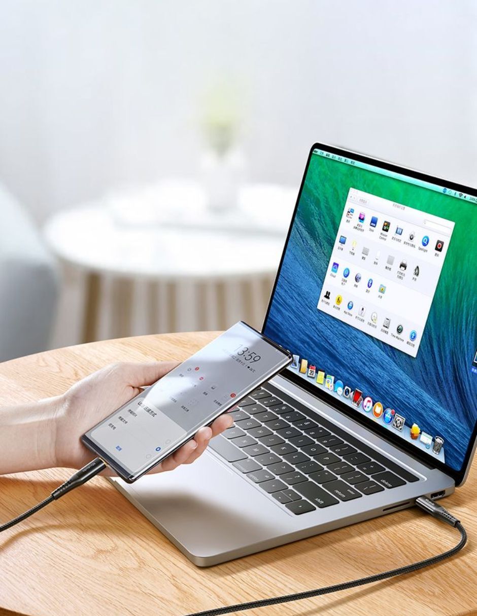 Cable de Carga Rápida USB C a USB C 100W con indicador LED