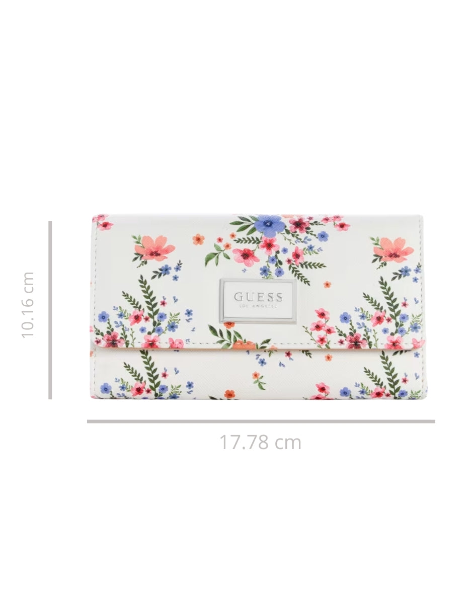 Cartera Guess Abree Logo Slim con Estampado de Flores