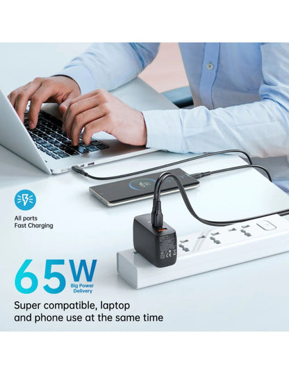 Adaptador de Carga Rápida con Conexión intercambable y Cable USB C