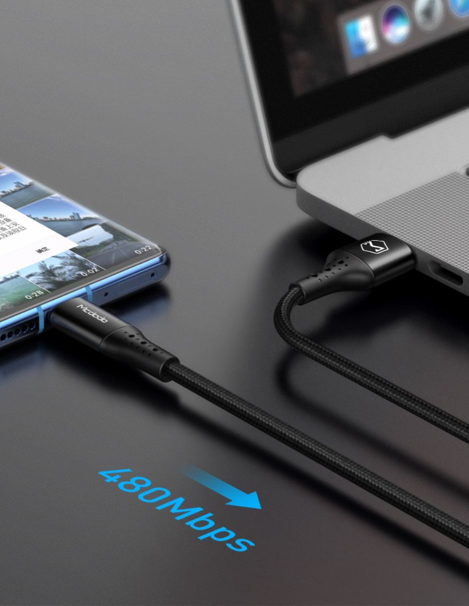 Cable Tipo C Carga Rápida y Transmisión de Datos 5A de 1.2m