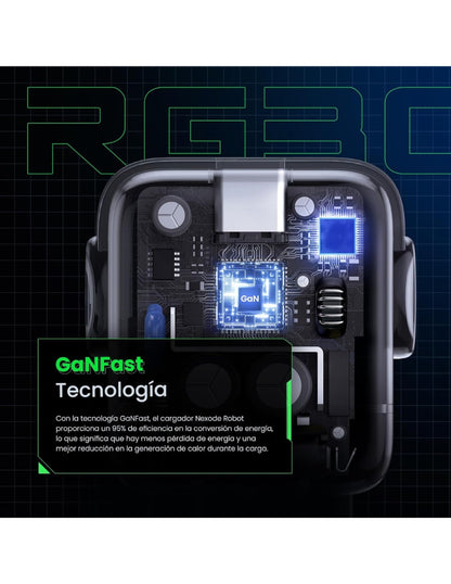 Cargador UGREEN Nexode 65W Tipo C Carga Rápida GaNRobot