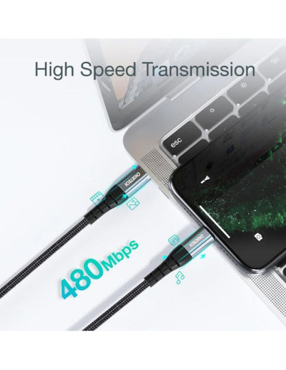 Cable Carga Rapida Reforzado Tipo C a Lightning 3m