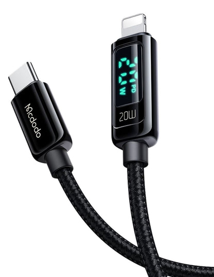 Cable USB Tipo C a Lightning con Pantalla Digital 1.2m