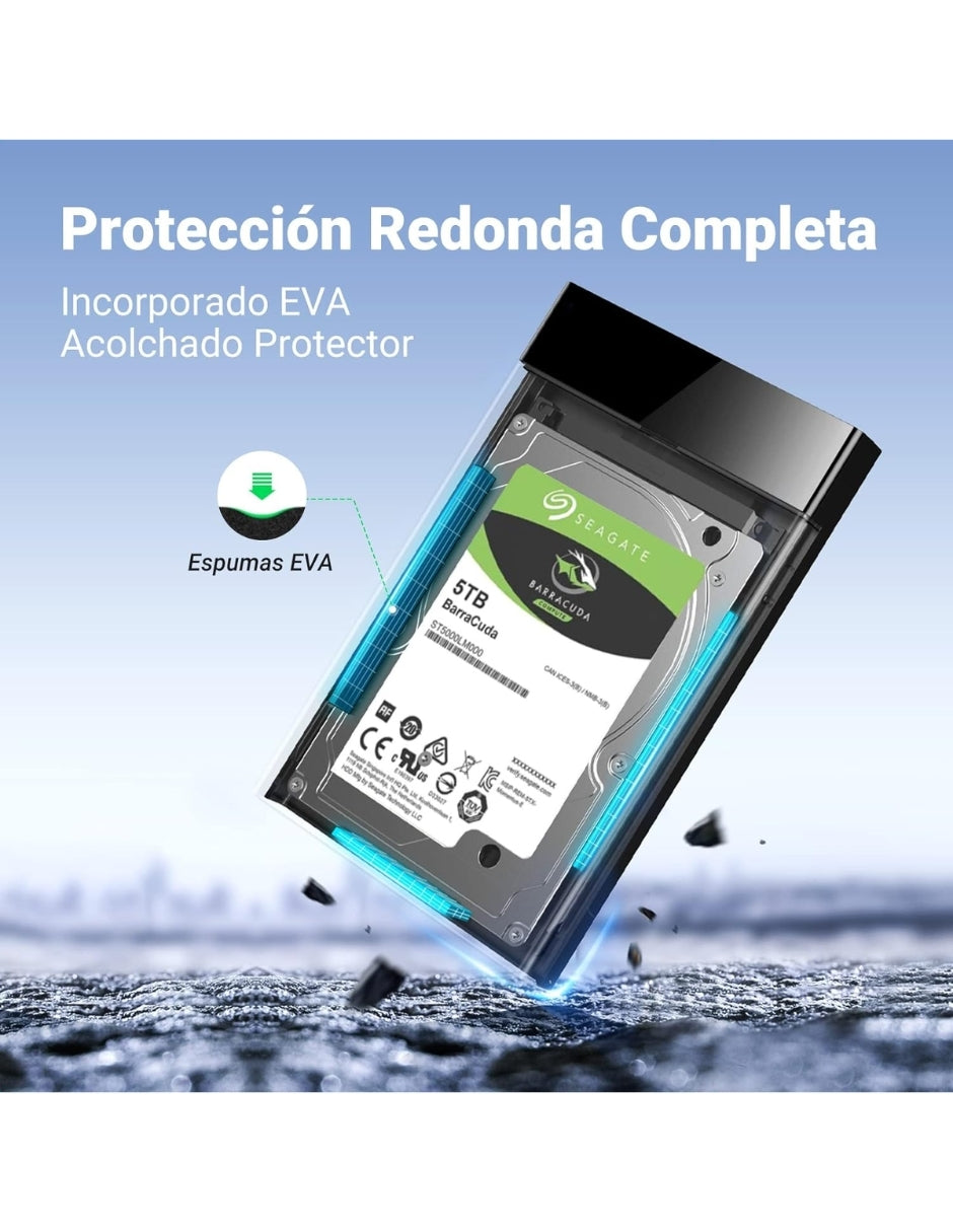 UGREEN Carcasa para Disco Duro USB 3.0 con UASP 2.5'' Negro