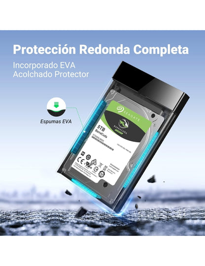 UGREEN Carcasa para Disco Duro USB 3.0 con UASP 2.5'' Negro
