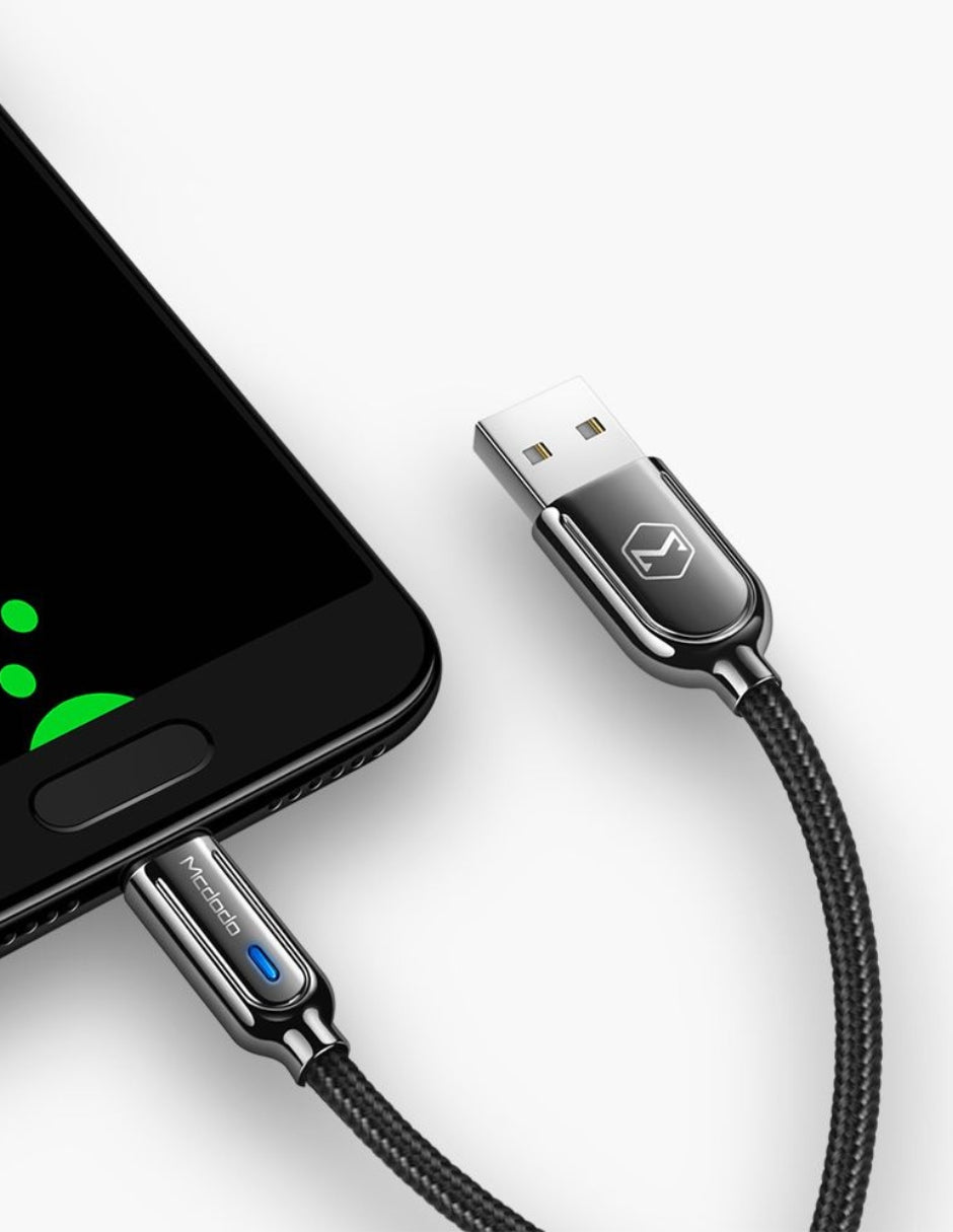 Cable Micro USB Led y Desconexión Automática 1.5m