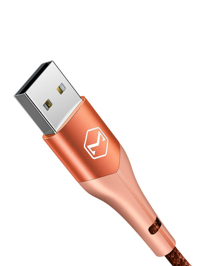 Cable Tipo C con Indicador LED Carga Rápida 1m Coral