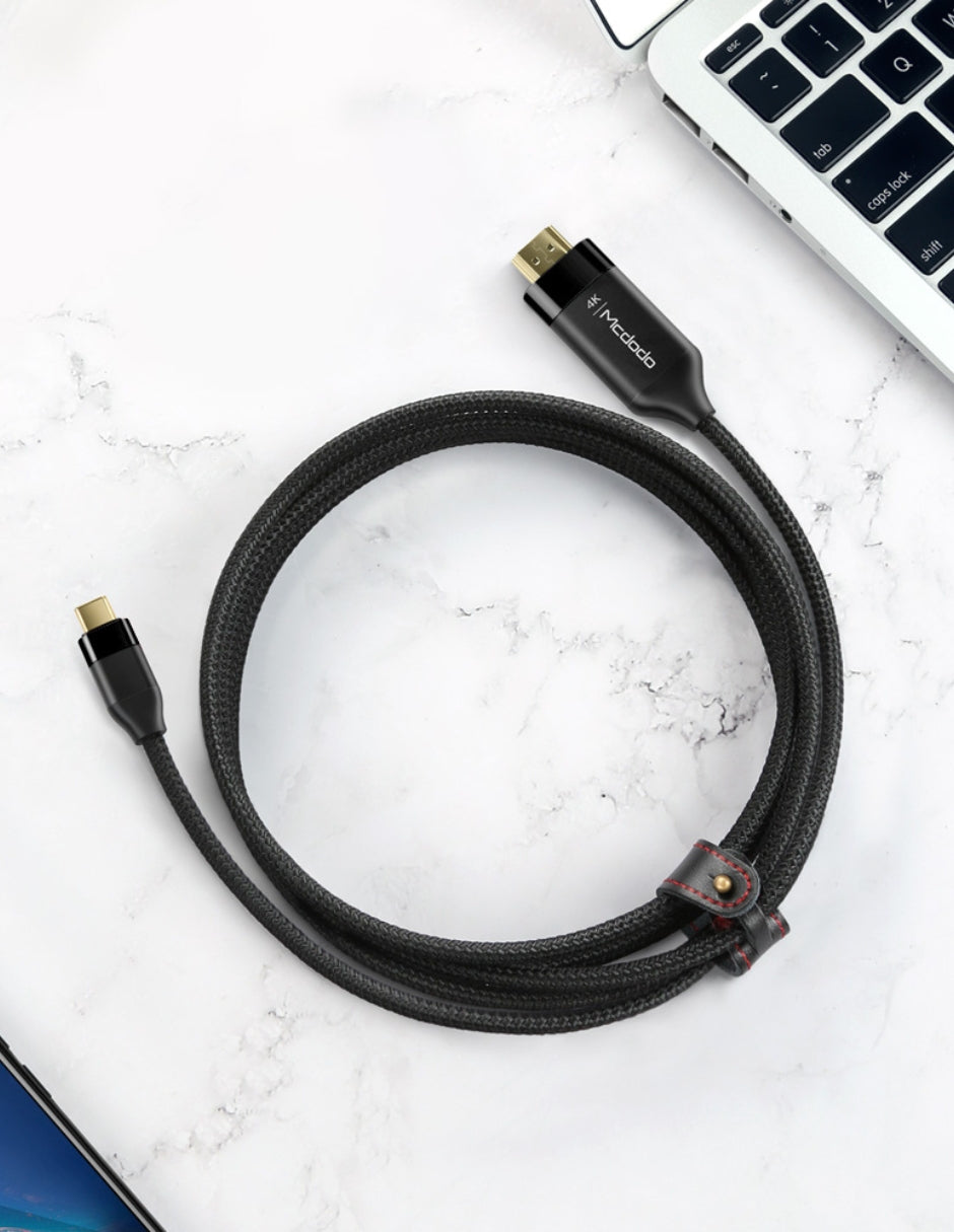 Cable USB Tipo C a HDMI 4K Reforzado con Chapa de Oro 2m